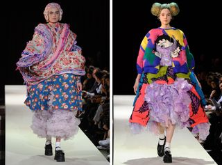 Comme des Garçons: the collection features a wash of exotic colours and textures