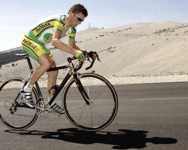 Riding up Mont Ventoux