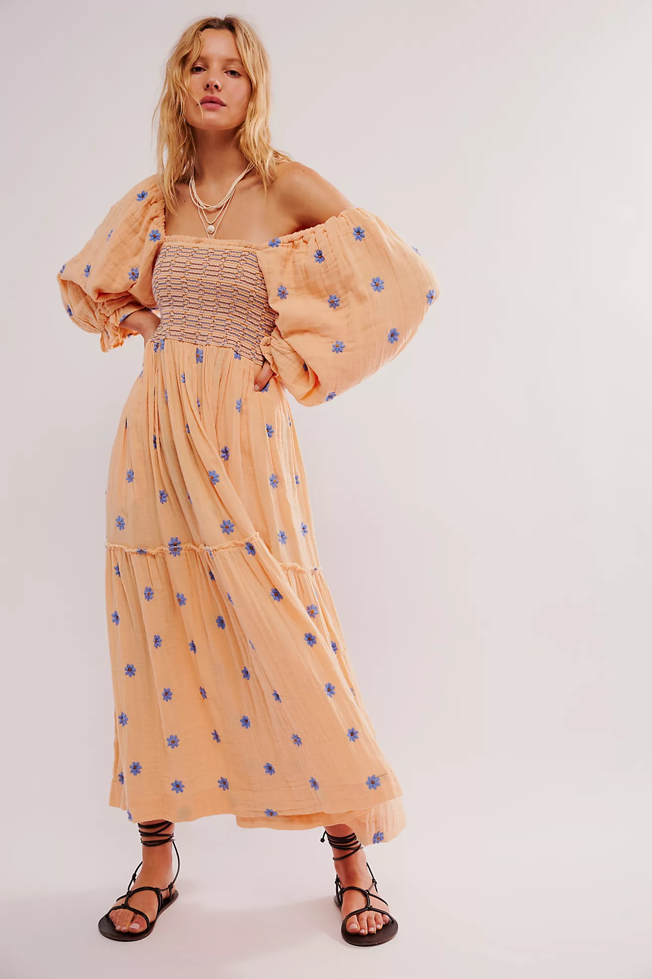 Dahlia Embroidered Maxi Dress