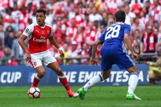 Arsenal in action against Chelsea in the 2017 FA Cup final at Wembley.