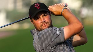 Peter Uihlein takes a shot in the International Series Qatar