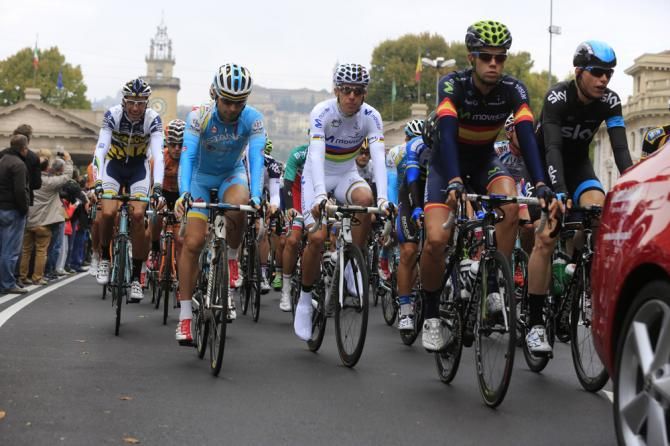 The riders start the 2013 Giro di Lombardia