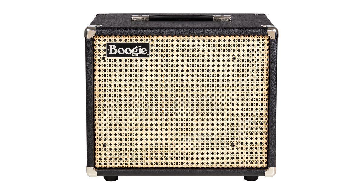 The Mesa/Boogie Thiele 1x12 Guitar Speaker Cabinet has been reissued by the high-end guitar brand, and presents players with a monster sound from a small footprint, and is available with a black Bronco grille cloth or Wicker grille.