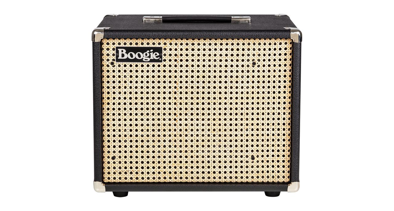 The Mesa/Boogie Thiele 1x12 Guitar Speaker Cabinet has been reissued by the high-end guitar brand, and presents players with a monster sound from a small footprint, and is available with a black Bronco grille cloth or Wicker grille.