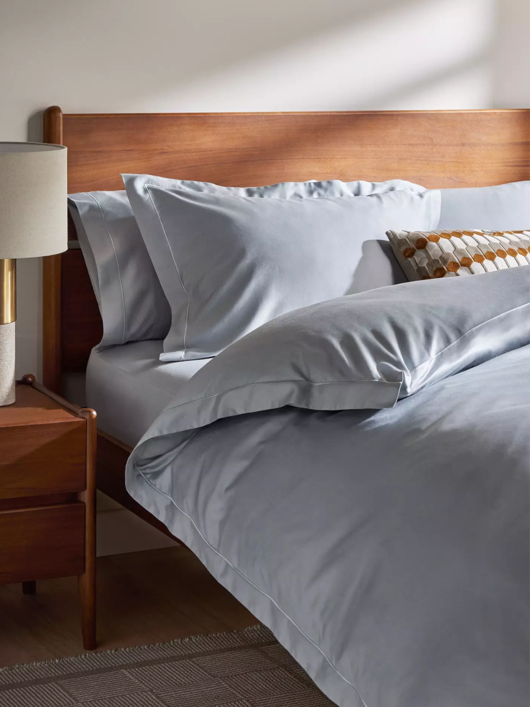 A soft and silky Egyptian cotton sateen duvet cover from John Lewis