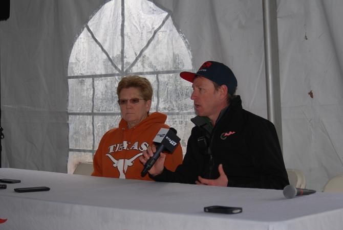 Sara Hensley director of Austin City Parks and Recreation, and Micah Rice of USA Cycling