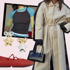 Nordstrom products: Camper flats and Sandy Liang earrings; @himichelleli in Paloma Wool; @cocoschiffer in Li&eacute; Studio