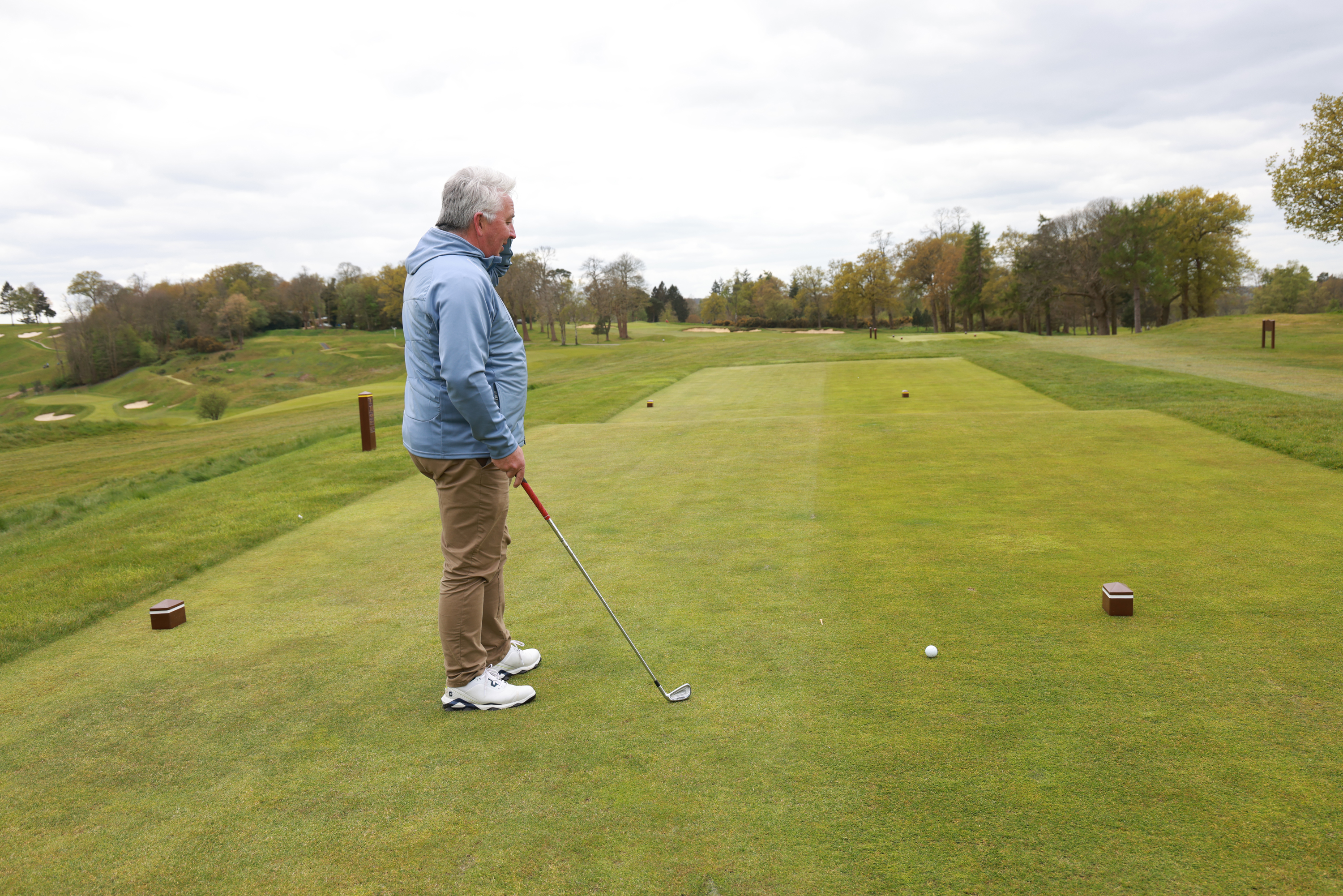 ball knocked off tee after shot