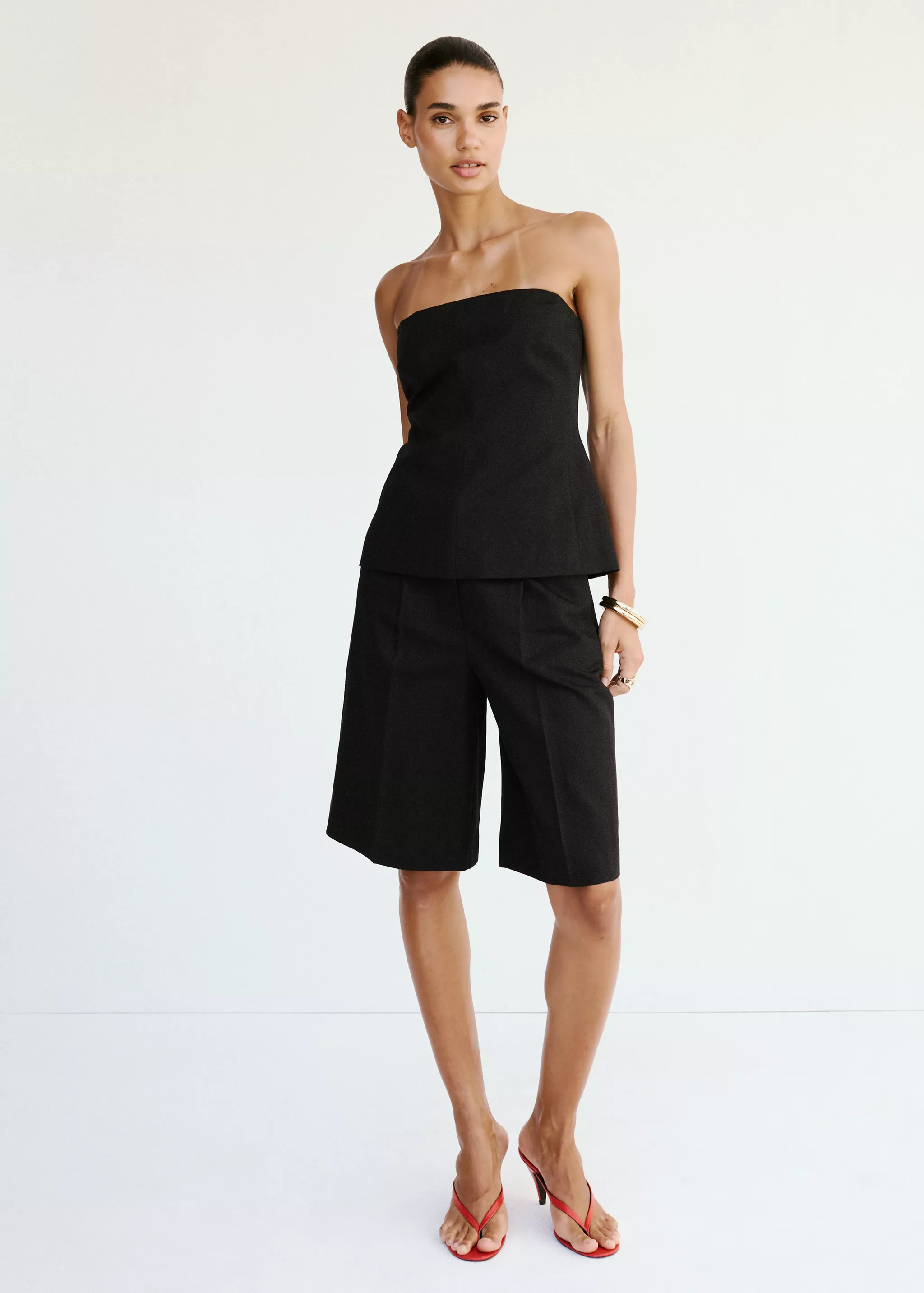 Straight Linen Bermuda Shorts - Women | Mango United Kingdom