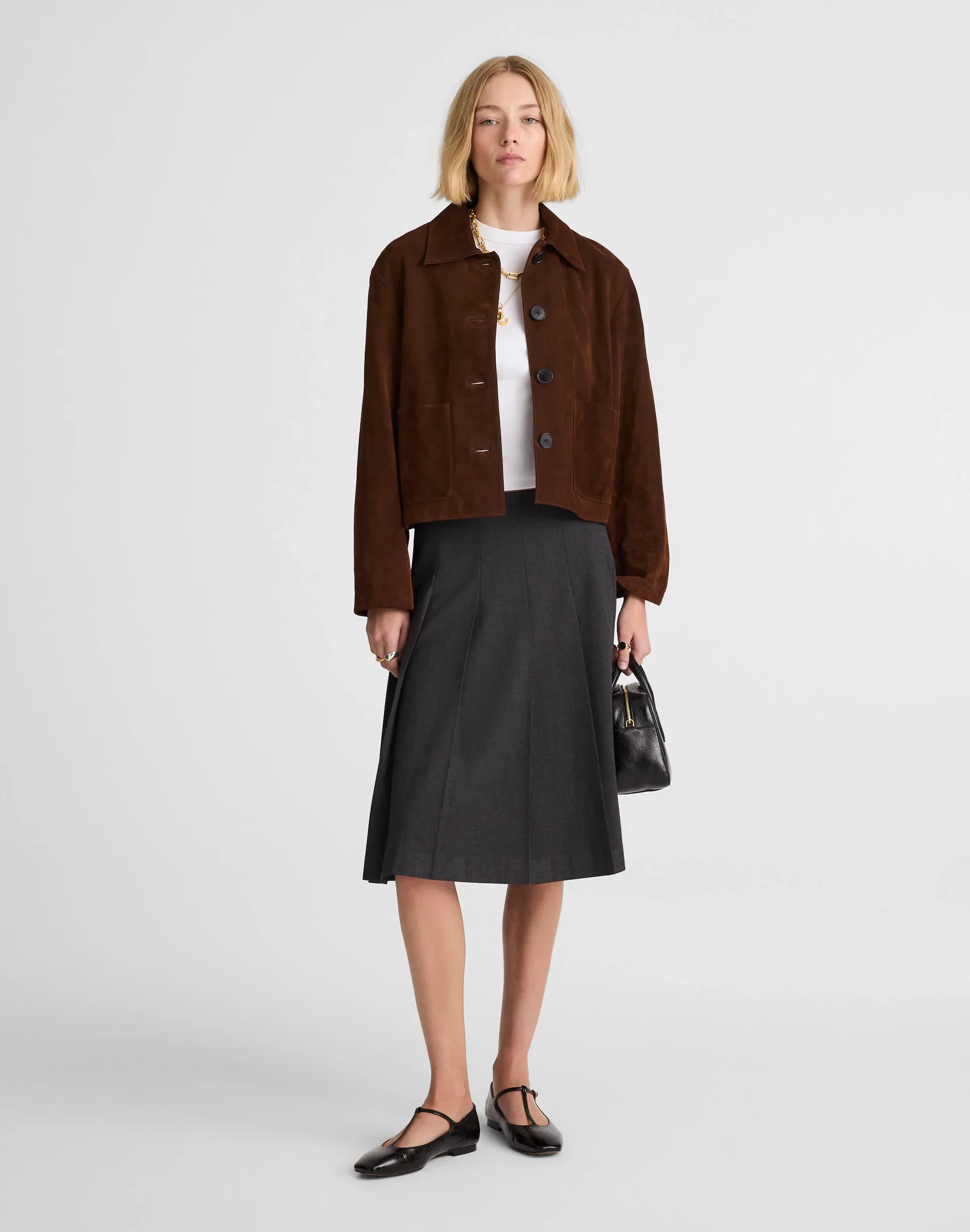 Pleated Midi Skirt