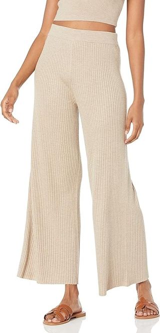 The Drop, The Drop Women's Catalina Pull-On Rib Sweater Pant, Heather Brown, S