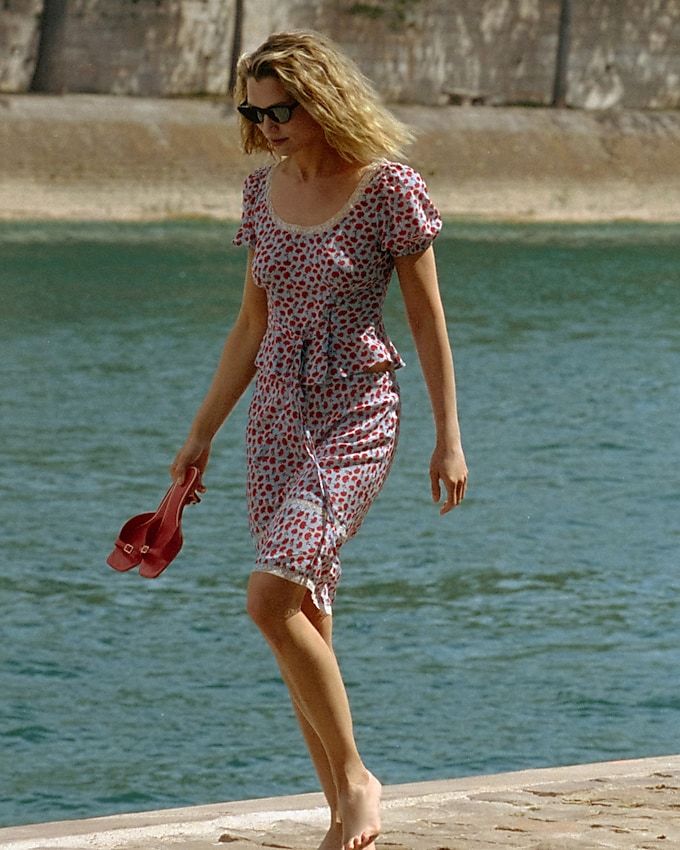 Rouje X J.crew Poème Skirt in Carnation Print