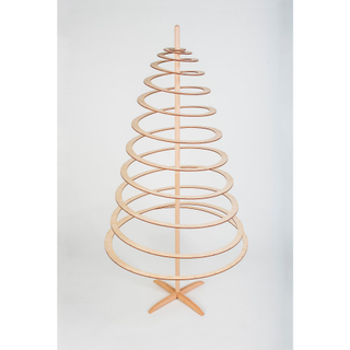 spiraled wooden christmas tree
