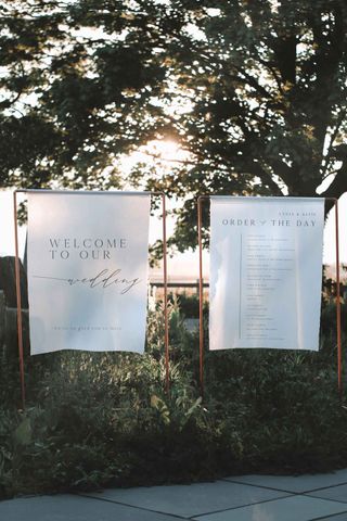 backyard wedding ideas signs from Smith & The Magpie