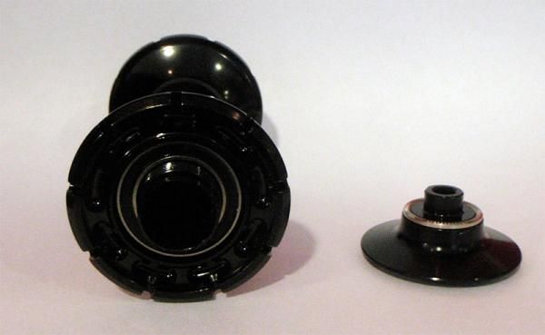 A view of the cartridge bearing once the hubs outer cap is removed.