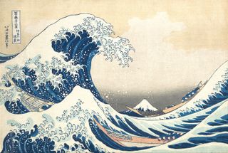 The Japanese artist Katsushika Hokusai may have had the same sort of "quick eye" as Leonardo, which enabled him to capture the breaking of the "Great Wave" in a woodcut.