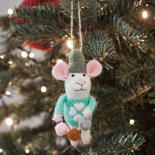 mice decoration with christmas tree and lightning