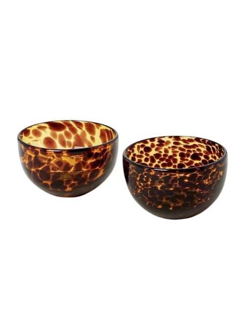 Tortoise Glass Bowls (set of 2)