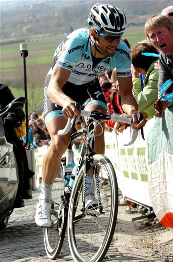 Tom Boonen (Omega Pharma-QuickStep) saw his rich vein of form continue in Flanders