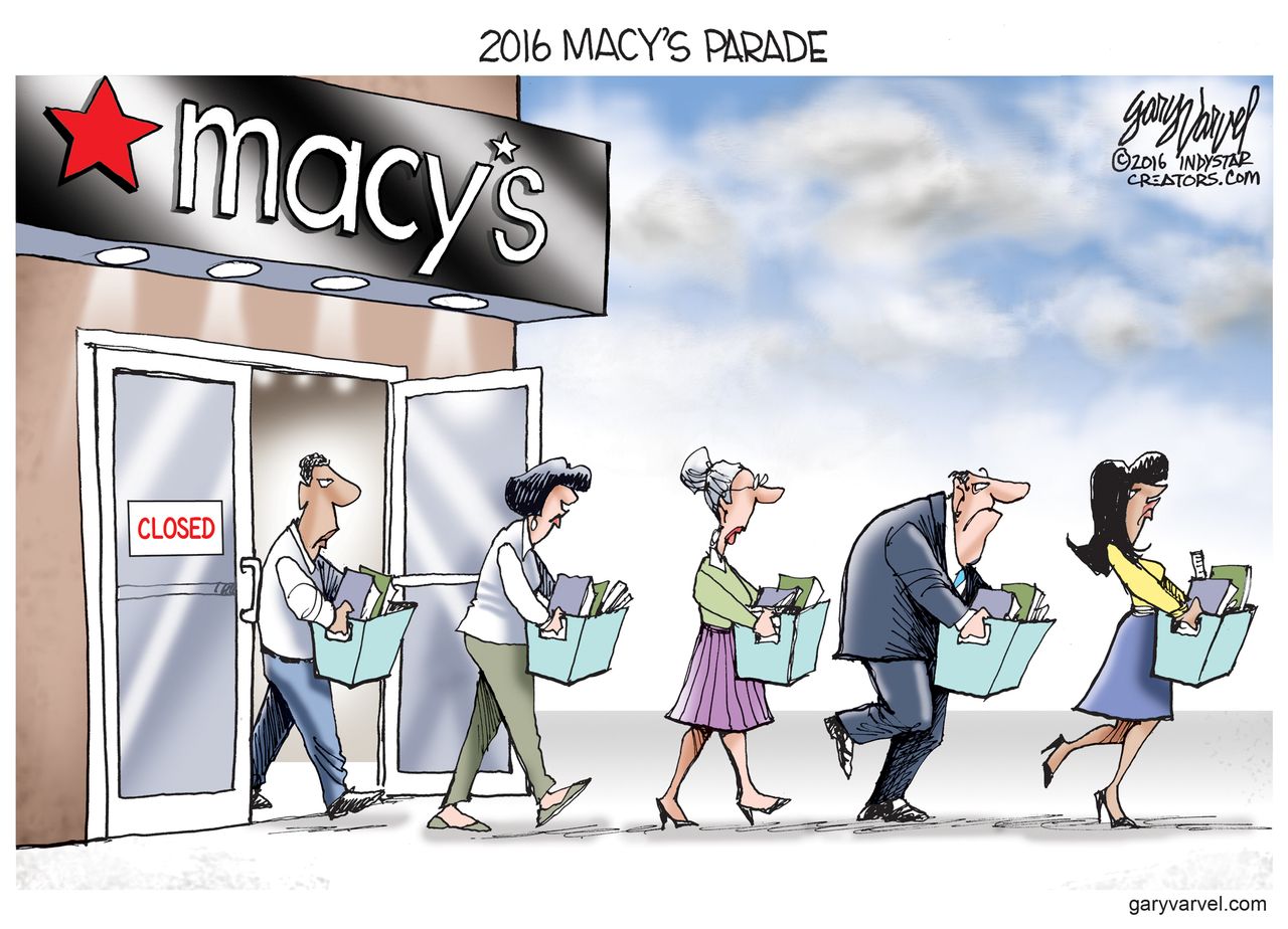 Editorial cartoon US Macy&amp;#039;s employees