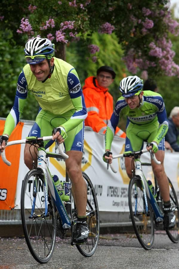 The Liquigas team was aggressive in the GP Carnago