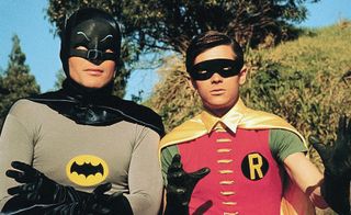 Adam West and Burt Ward as Batman and Robin in the 1960s TV series.