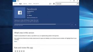 facebook setup for windows 10