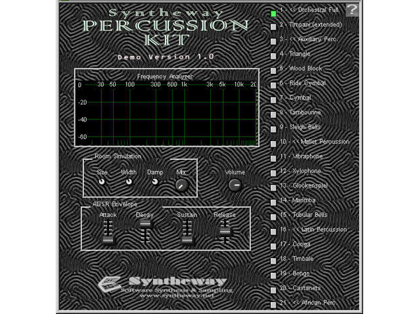 The included instruments are divided into categories.