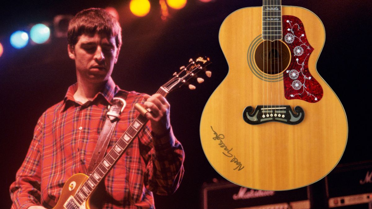 Noel Gallagher's Epiphone EJ-200, set to be auctioned in April 2026