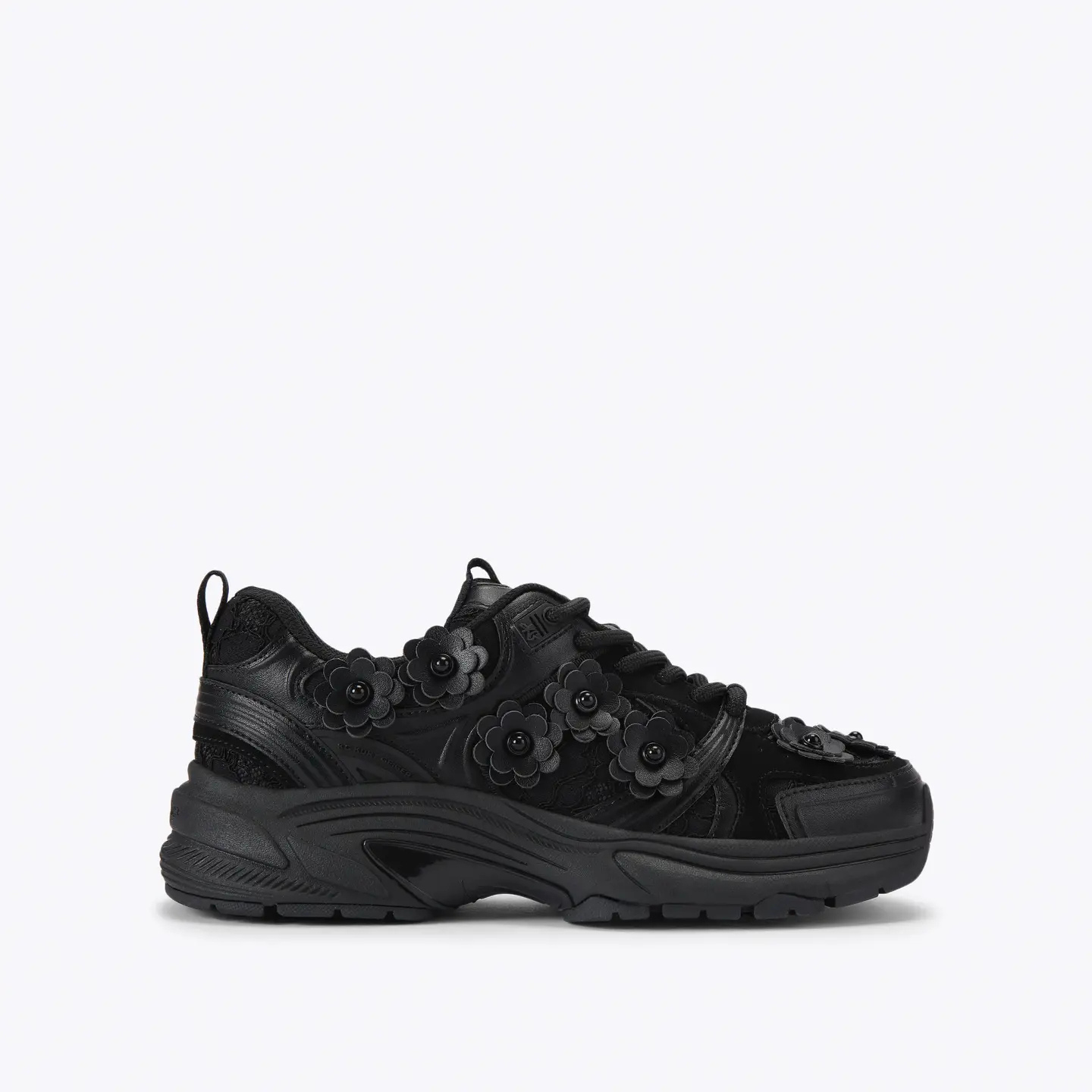 A pair of Kurt Geiger Lexie Flower Sneakers