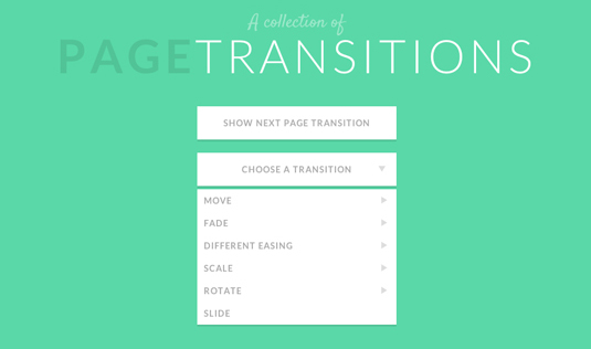 Page transitions site