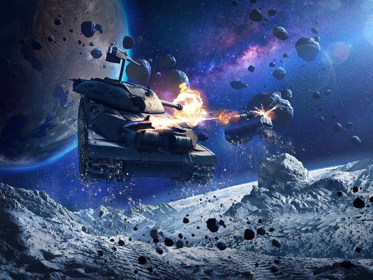 Fight with tanks on the moon in World of Tanks Blitz's Gravity Force mode through April 16, 2020.