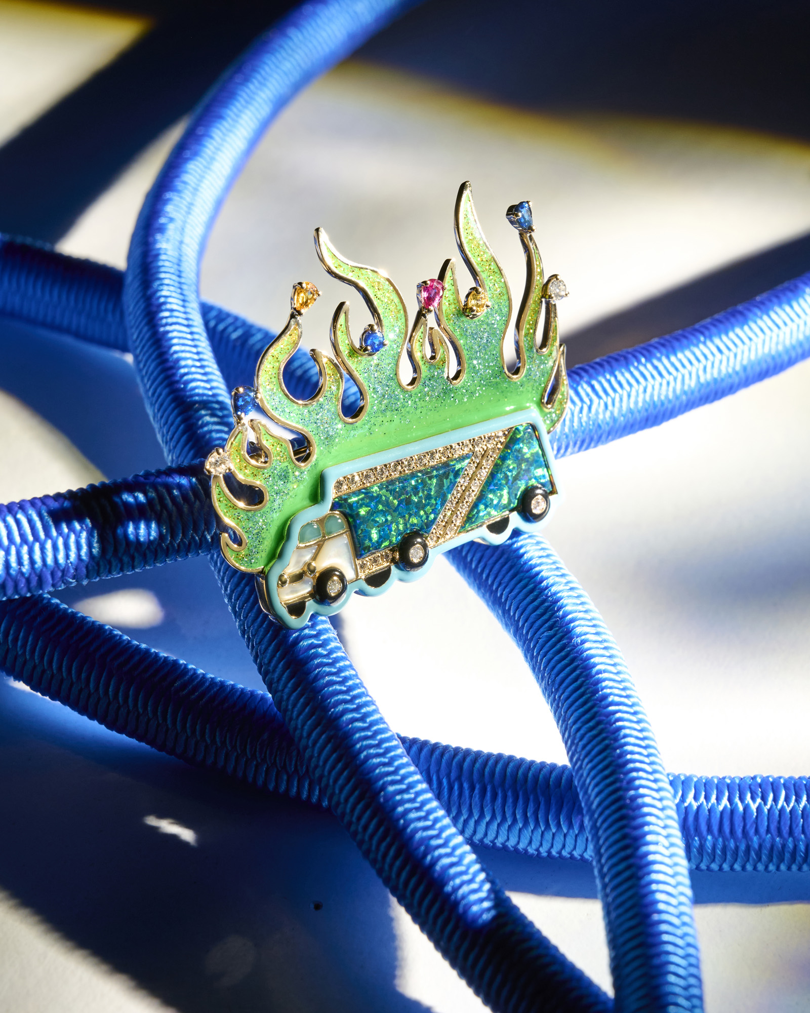 Francesca Villa files new brooches from the road