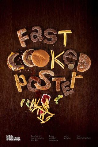 Alexander Eliseev fast food poster