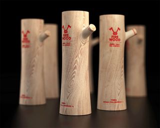 Firewood vodka bottle design