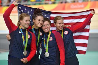 The USA won the silver medal in the women's team pursuit