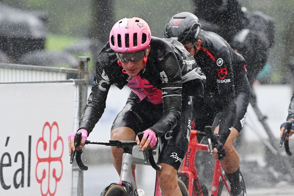 MONTREAL QUEBEC SEPTEMBER 10 Mikkel Honor of Denmark and Team EF EducationEasypost competes during the 12th Grand Prix Cycliste de Montreal 2023 a 2214km one day race from Montreal to Montreal UCIWT on September 10 2023 in Montreal Quebec Photo by Dario BelingheriGetty Images
