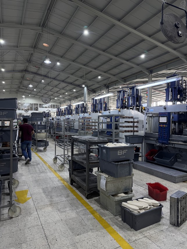 Behind the scenes at a Portuguese footwear factory.