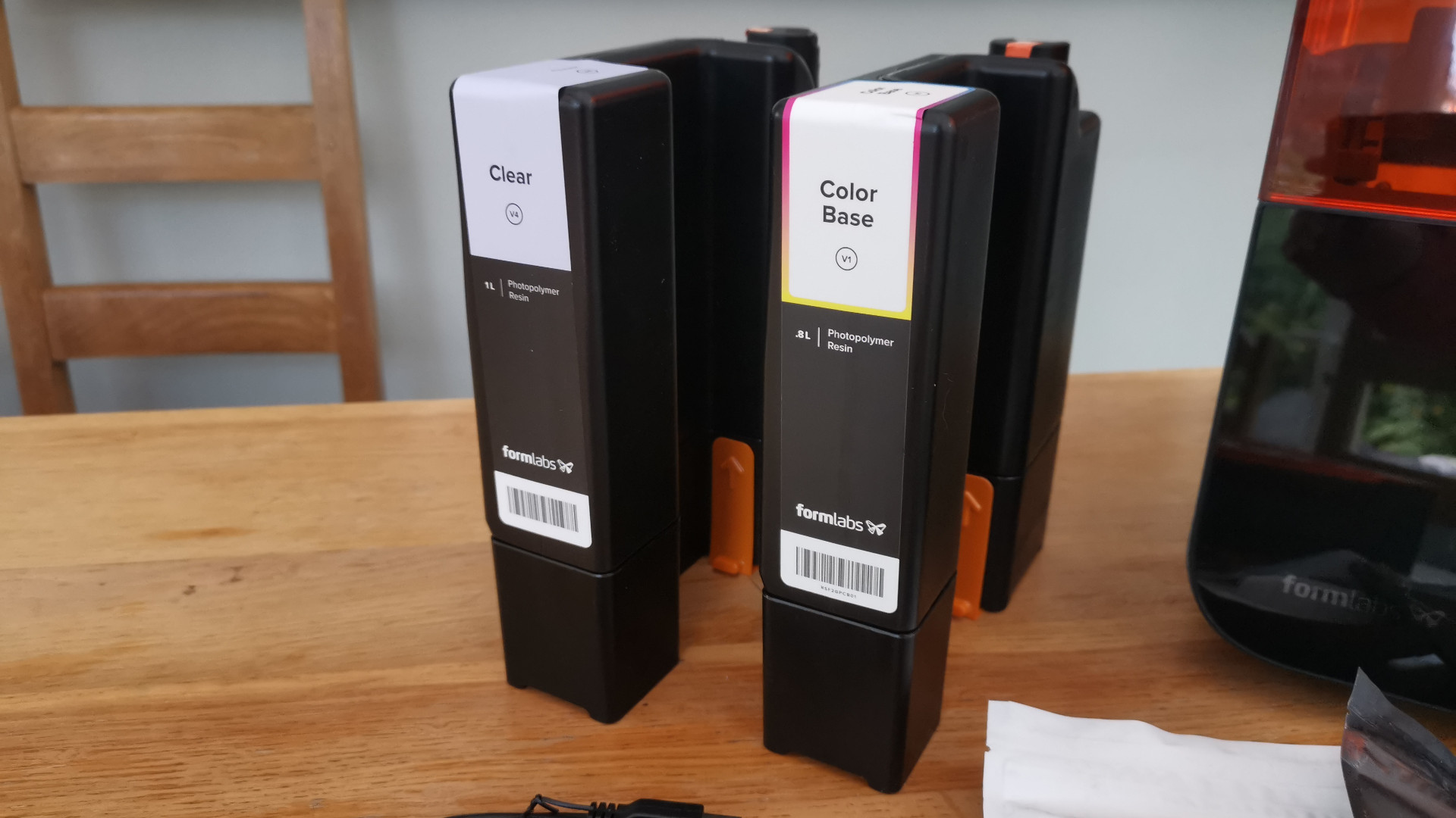 The resin cartridges for the Formlabs Form 3