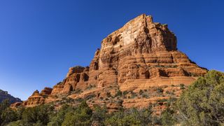 United States, Arizona, Sedona, Scenic view of red rocks formations