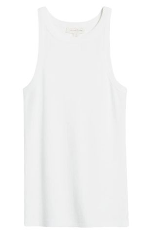 Cutaway Shoulder Cotton Blend Tank