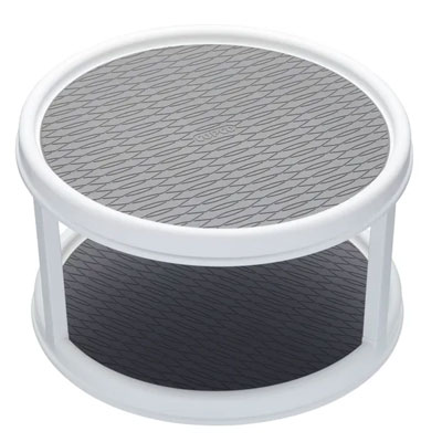 two-tier lazy Susan kitchen cabinet storage