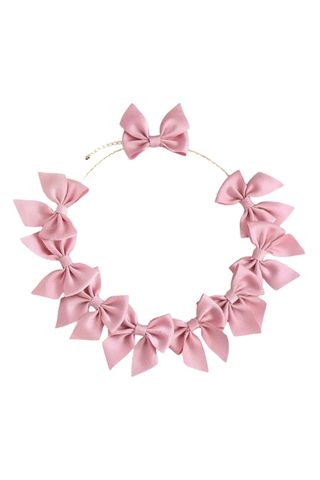 En Route Pink Bow Necklace