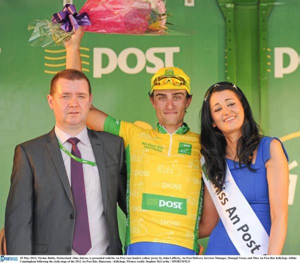 Nicolas Baldo (Switzerland Atlas Jakroo) in the yellow jersey in the Ras
