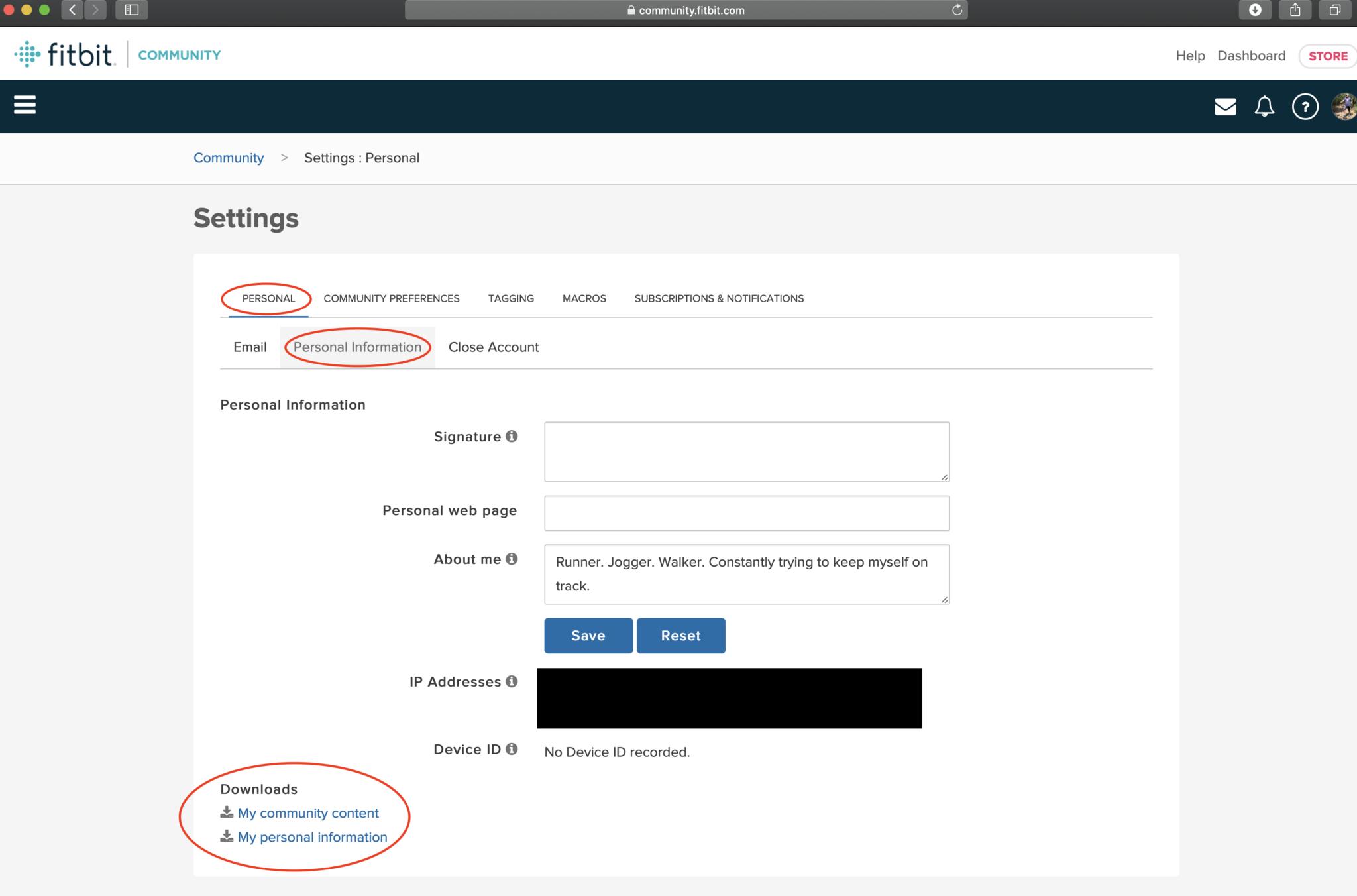 Fitbit web export 6