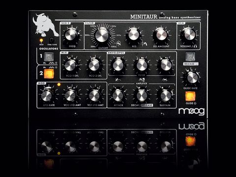 Triangle wave-based LFO can be sent to either the VCOs or the Moog filter.