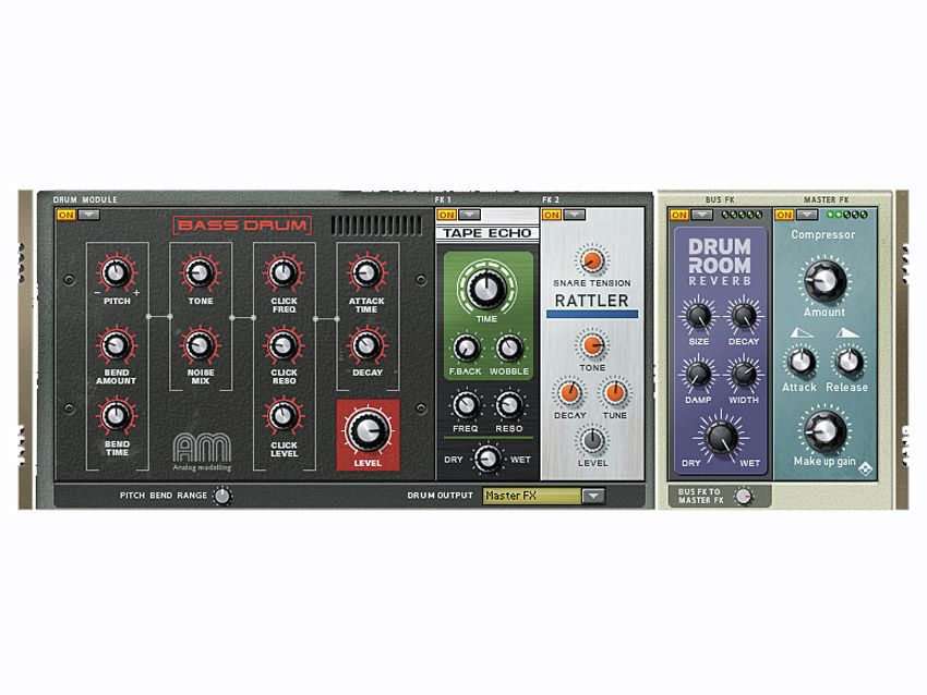 The Synth Bass Drum module is designed for classic drum machine-style thumpings.