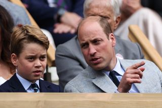 Prince George and Prince William at Wimbledon