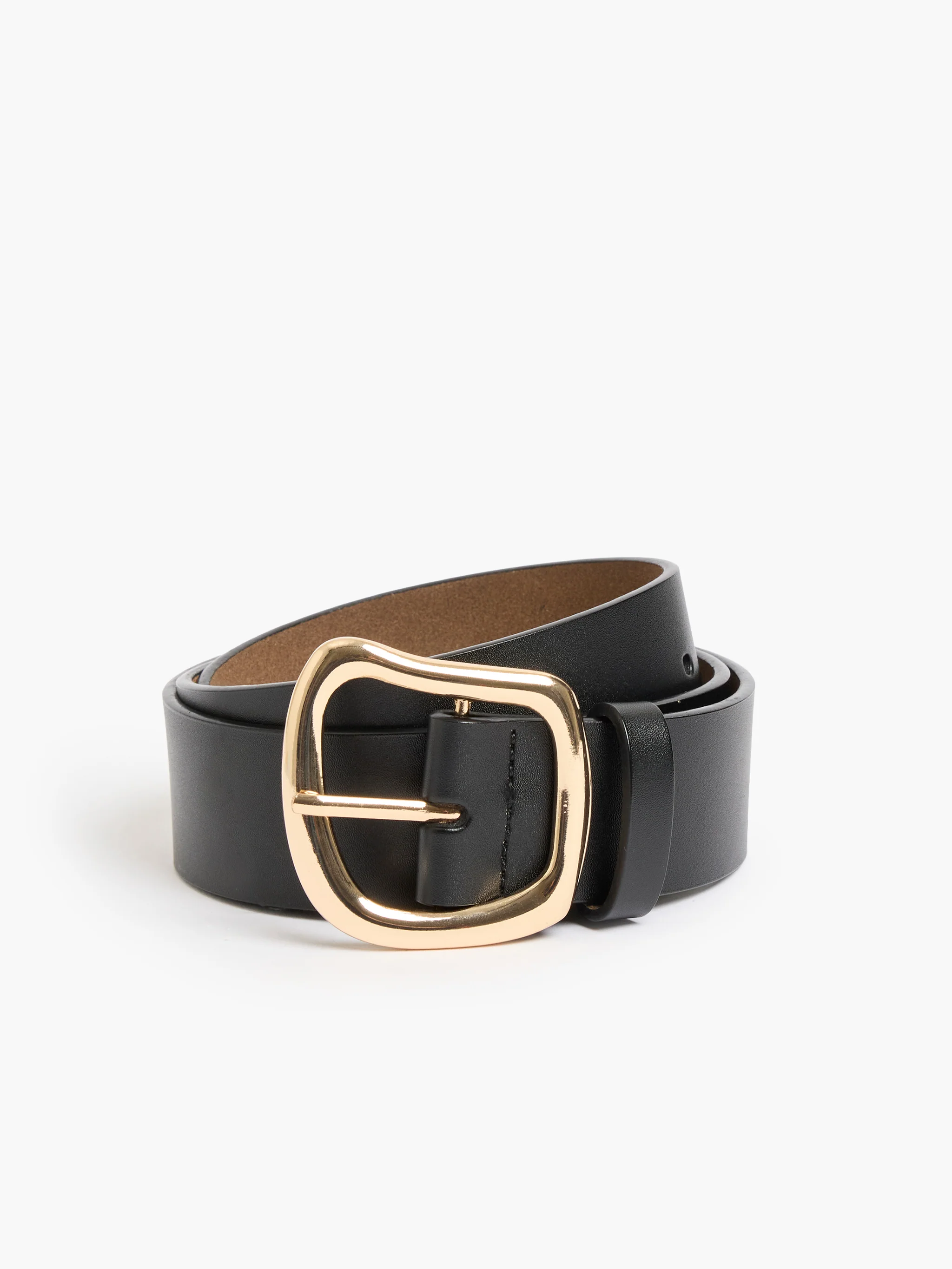French Connection, Asymmetric Buckle Leather Belt