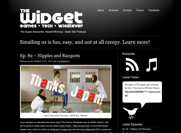 Which tech podcast: The Widget